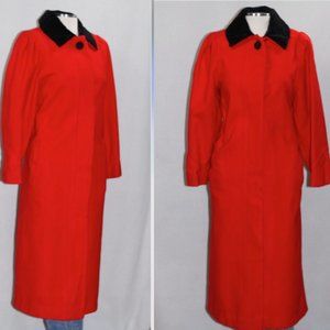 Charles Klein Red Wool Trench Coat
